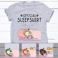 Personalized Cat Sleep Shirt T Shirt AP52 26O53 thumb 1