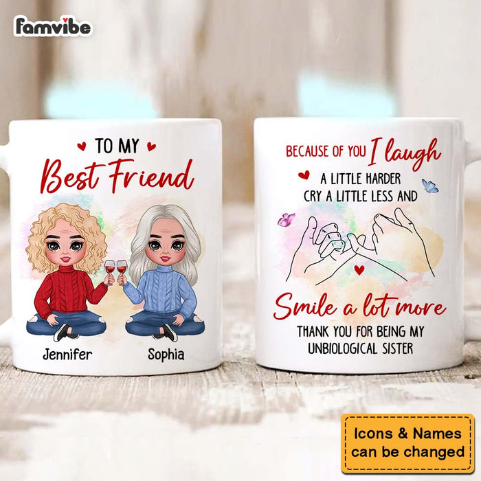 Personalized Gift For Friend My Unbiological Sister Mug 31115 1