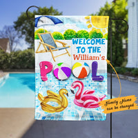 Personalized Pool Garden Flag JN241 95O53 thumb 1