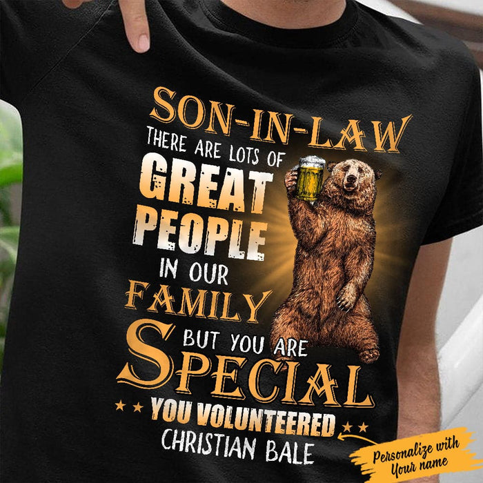 Personalized Son-in-Law Bear T Shirt JN131 95O65 1