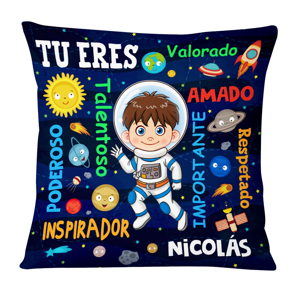 Personalized Gift For Grandson Astronaut Space Spanish Pillow 30721 Primary Mockup