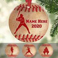 Personalized Baseball PLayers  Circle Ornament NB94 29O58 thumb 1