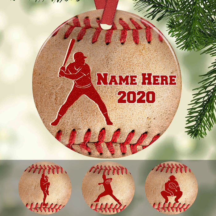 Personalized Baseball PLayers  Circle Ornament NB94 29O58 1