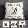 Personalized Just A Girl Who Loves Dog Pillow FB42 67O57 (Insert Included) 1