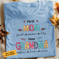 Personalized First Now Grandma T Shirt FB253 30O58 thumb 1