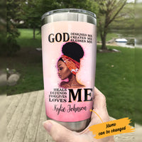 Personalized BWA God Loves Me Steel Tumbler JL84 81O34 thumb 1