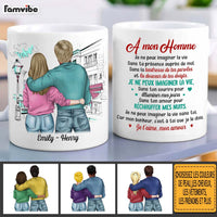 Personalized French Couples Gift Car Mon Bonheur, C'est À Toi Que Je Le Dois Mug 30804 thumb 1