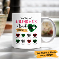 Personalized Mom Grandma Heart Belong To Mug MR42 95O47 thumb 1