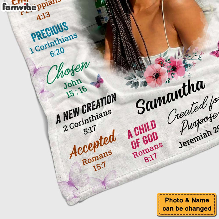 Personalized Gift For Daughter God Says I Am Photo Custom Blanket 31399 1