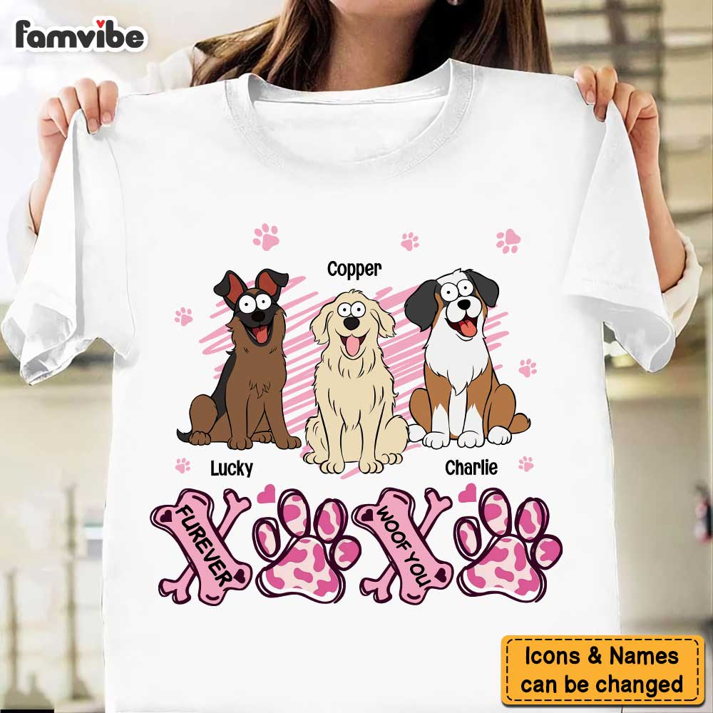 Personalized Gift For Dog Mom XOXO Furever Woof You Shirt Hoodie Sweatshirt 31989 Primary Mockup