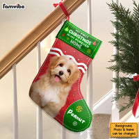 Personalized My First Christmas In My Forever Home Dog Lover Stocking 30219 thumb 1