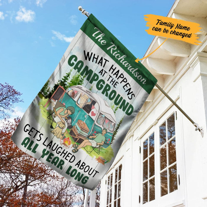 Personalized Family Camping Garden Flag JN272 87O34 1