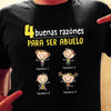 Personalized Grandpa Abuelo Papá Spanish T Shirt AP283 73O53 1