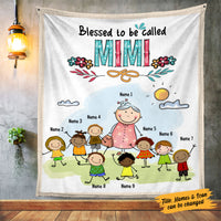 Personalized Blessed To Be Called Grandma Cartoon Blanket NB232 30O58 thumb 1