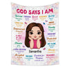 Personalized Gift For Daughter God Says I Am Blanket 31410 1