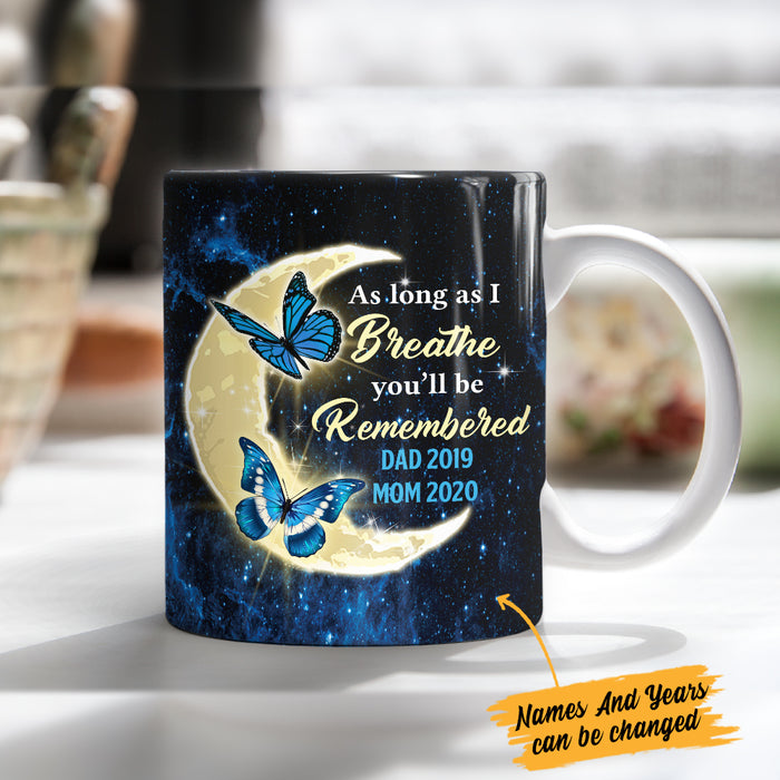Personalized Memorial Mom Dad Butterfly Moon Mug SB515 81O47 1
