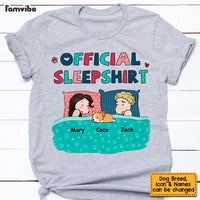 Personalized Couple Dog Lovers Sleepshirt T Shirt JN144 58O53 thumb 1