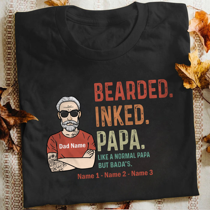 Personalized Dad Grandpa Bearded T Shirt MR222 95O34 1