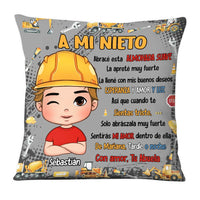 Personalized Spanish Gift A Mi Nieto Excavators Construction Machines Pillow 30741 thumb 1
