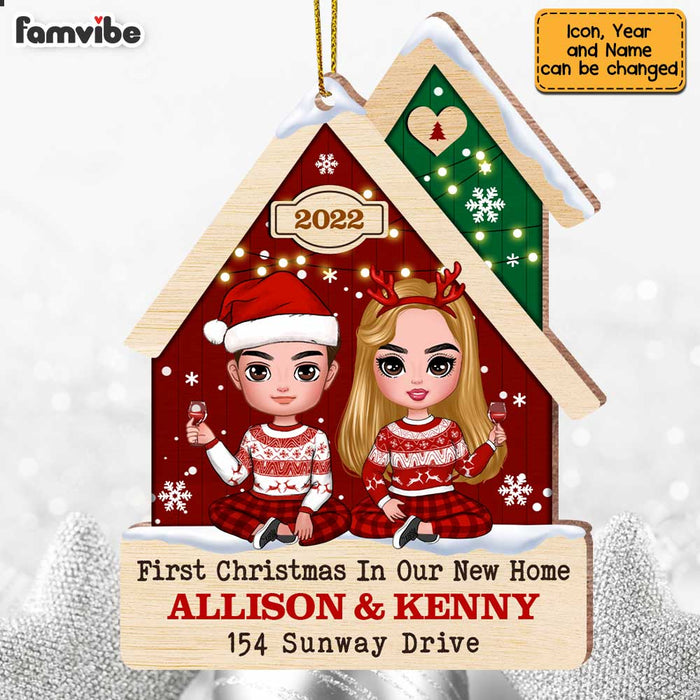Personalized Family First Couple Christmas New Home Ornament SB284 32O47 1