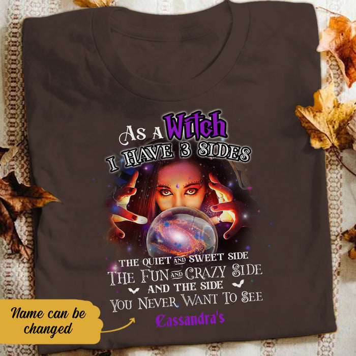 Personalized Halloween Witch Three Sides T Shirt JL171 95O58 1