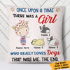 Personalized Dog Once Upon A Time Pillow  JR117 87O36 (Insert Included) 1