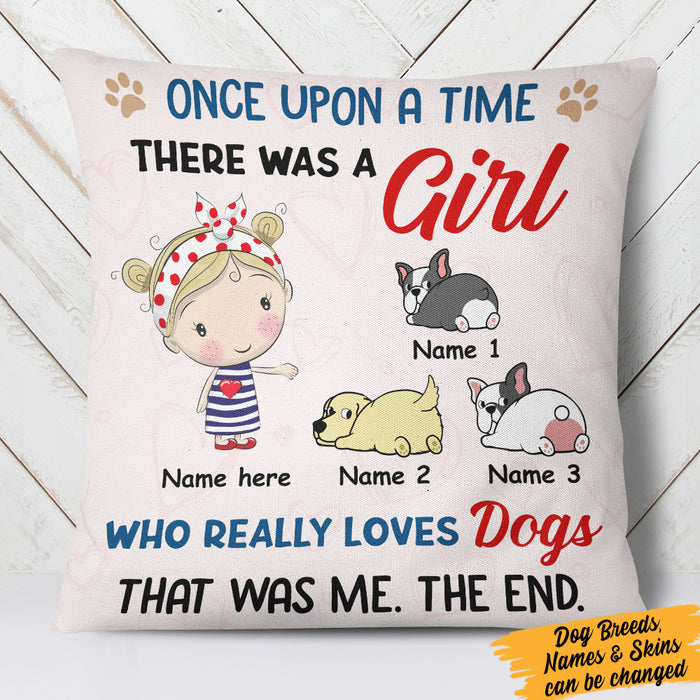 Personalized Dog Once Upon A Time Pillow  JR117 87O36 (Insert Included) 1