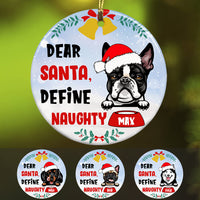 Personalized Dear Santa Dog Christmas  Ornament OB51 67O36 thumb 1