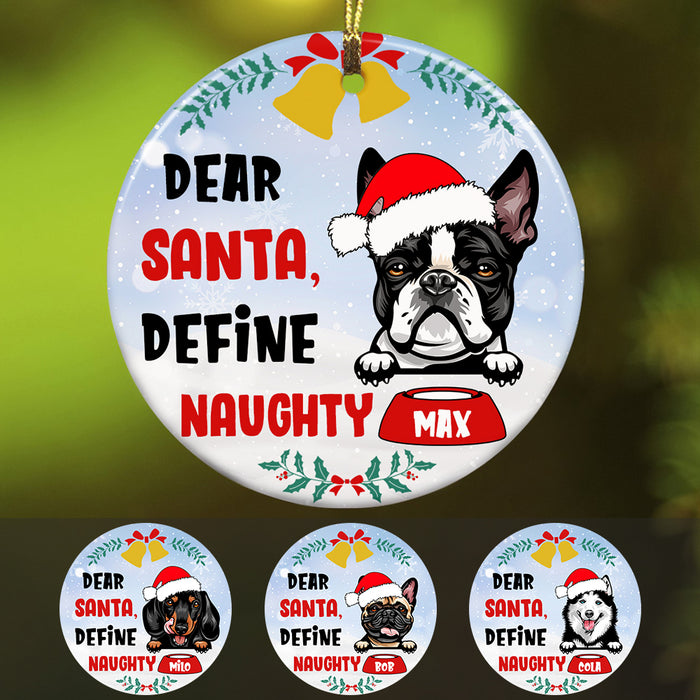 Personalized Dear Santa Dog Christmas  Ornament OB51 67O36 1