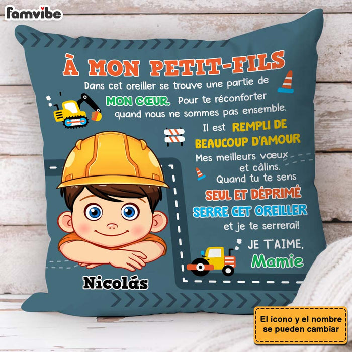 Personalized Gift For Grandson Construction Hug This Spanish Pillow 30753 1