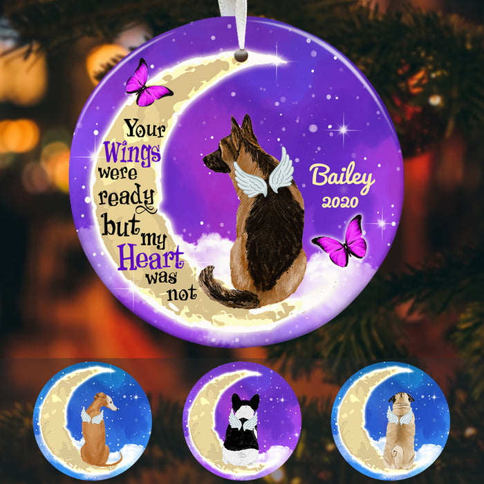 Personalized Your Wings Were Ready Dog Memorial  Ornament OB222 29O47 1