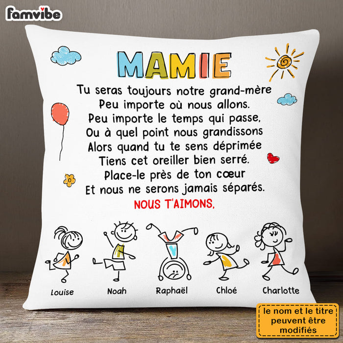 Personalized Gift For Grandma French Mamie Doodle Pillow 30169 1