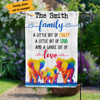 Personalized A Whole Lot Of Love Elephant Family Flag AG211 29O53 thumb 1