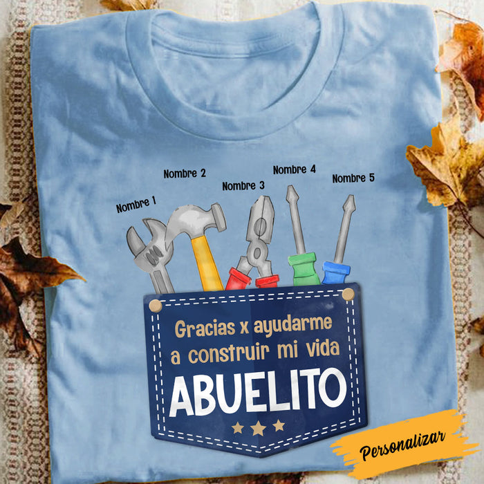 Personalized Grandpa Spanish Padre Abuelo T Shirt MY176 26O58 1