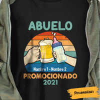 Personalized Dad Grandpa Promoted Spanish Papá Abuelo T Shirt AP165 95O60 thumb 1