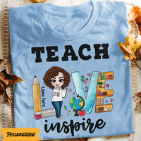 Personalized Teacher Love T Shirt JL61 30O47 thumb 1
