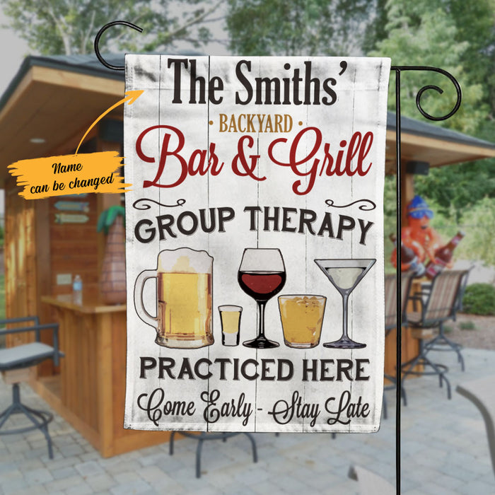 Personalized Backyard Bar Gardening Flag AG172 85O58 1