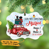 Personalized Red Truck Couple First Christmas MDF Ornament NB52 95O53 1
