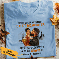 Personalized BWA Dad And Daughter Connected By The Heart T Shirt SB92 26O53 thumb 1