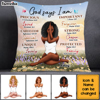 Personalized Gift For Daughter God Says I Am Bible Verses Pillow 22697 thumb 1