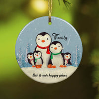 Personalized Christmas Penguin Family Ornament OB22 85O60 thumb 1