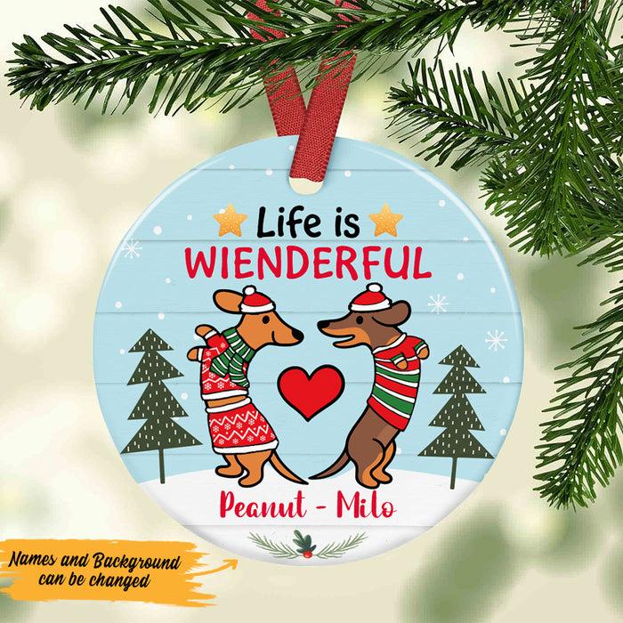 Personalized Dachshund Dog Christmas  Ornament OB64 73O47 1