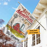 Personalized Farm The Best Memories Flag JL221 95O53 thumb 1