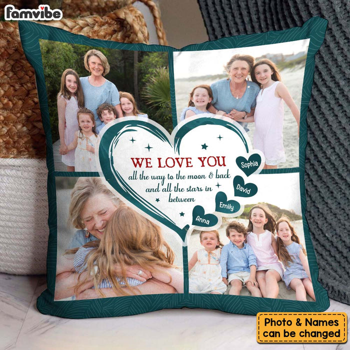 Personalized Gift For Grandma We Love You Upload Photo Pillow 30674 1