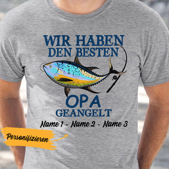 Personalized German Papa Angeln Fishing Dad T Shirt AP94 65O36 1