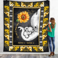Personalized Elephant Mom Grandma Italian Mamma Nonna Blanket AP1417 95O34 thumb 1