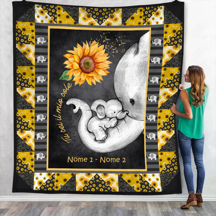 Personalized Elephant Mom Grandma Italian Mamma Nonna Blanket AP1417 95O34 1
