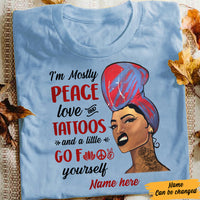 Personalized BWA Tattoos Peace & Love  T Shirt AG283 95O57 thumb 1