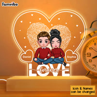 Personalized Couple Love Forever Plaque LED Lamp Night Light 22967 thumb 1