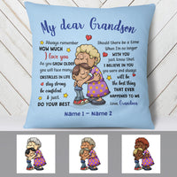 Personalized Grandma Grandson Love Pillow MR41 67O57 thumb 1